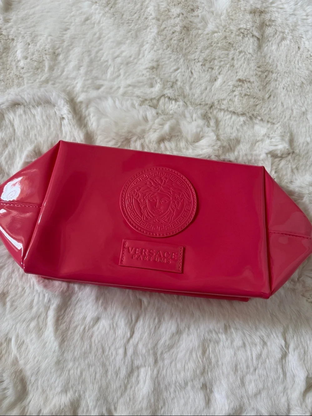 NEW Versace Hot Pink Patent Medusa Pouch